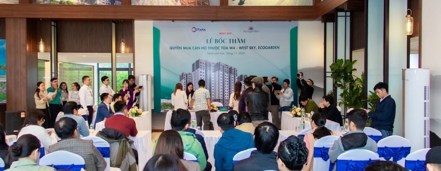 WEST SKY  – BÙNG NỔ CẢM XÚC TẠI LỄ BỐC THĂM QUYỀN MUA CĂN HỘ TOÀ W4 