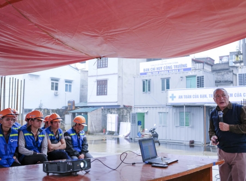 Huấn luyện ATLĐ tại công trình Samsora Premier – Hà Đông