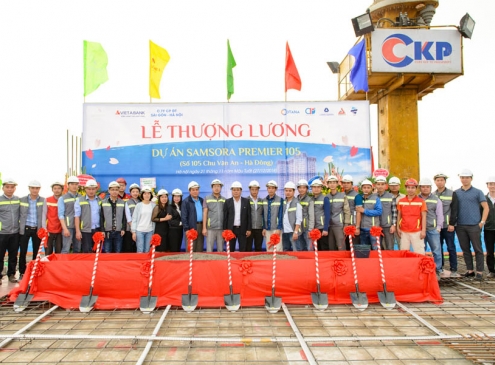 Lễ cất nóc công trình Samsora Primier 105 Chu Văn An