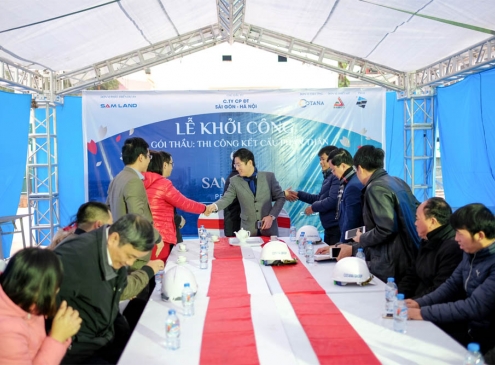 Lễ khởi công gói thầu “Thi công kết cấu phần thân” – Dự án Samsora Premier 105
